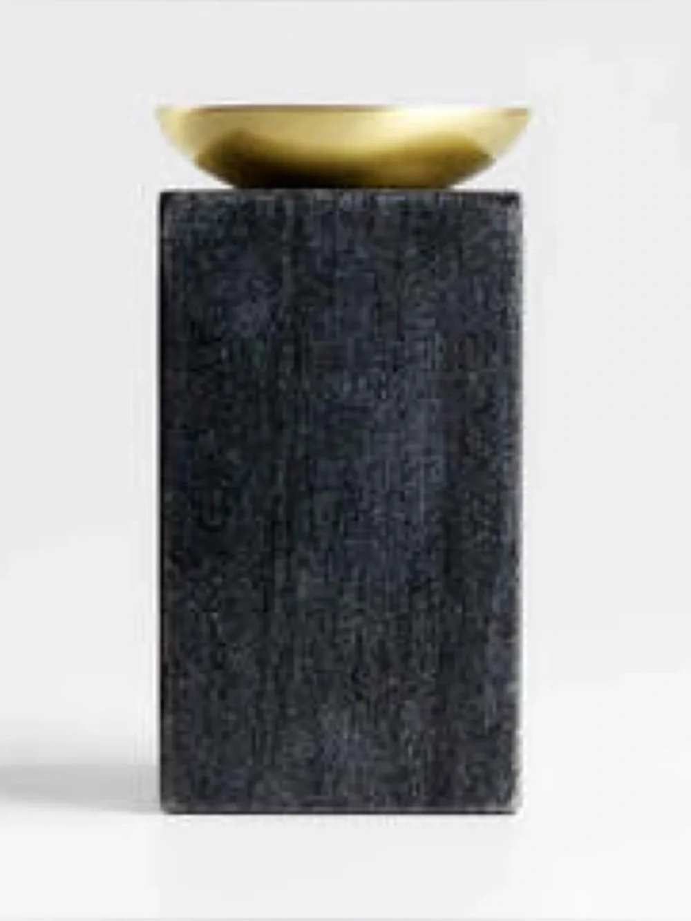 Crate &Barrel ~ 1/ Sain Marble Pillar Candle Holder 7”